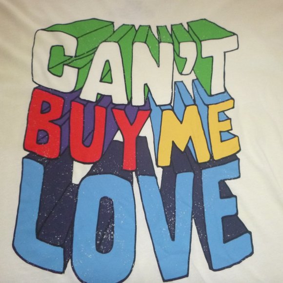 Juniors Womens Beatles "Can't Buy Me Love" Cropped T-Shirt Size S M L 1X songNWT - Picture 2 of 2